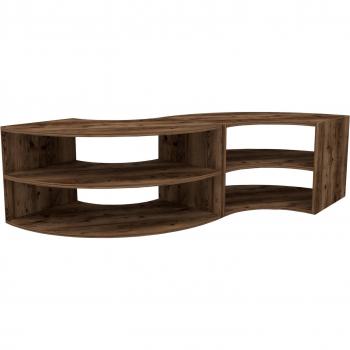 Corner TV Stand & Bookshelf Combo for TVs Up to 78”