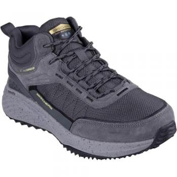 Skechers Bounder RSE Men's Grey Hiking Boots – Charcoal & Lime