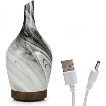 Aroma Diffuser Glass Abstract USB - Grey