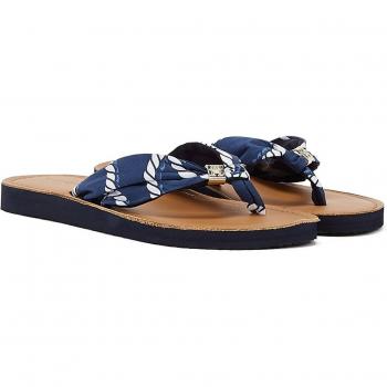 Tommy Hilfiger Elevated Beach Sandal Print Navy Blue Women's Shoes