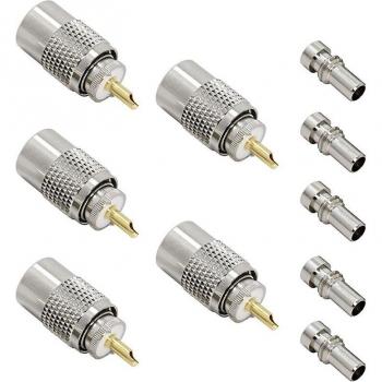 Cable Coaxial RG‑213 (5 Unidades) – Conector UHF PL‑259