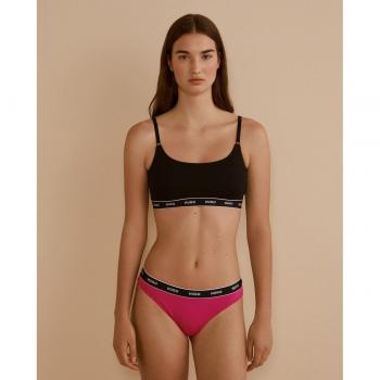 Tanga Hugo Noir & Rose – 3 Unités – Taille L
