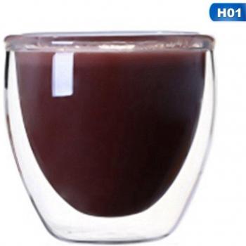 80 ml Heat‑Resistant Double‑Wall Glass Beer Mug