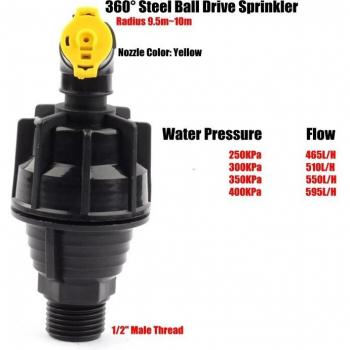 10pcs Garden Irrigation Sprinklers with Steel Ball Drive