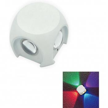 Lampara LED quadrata esterna a parete RGB 4W