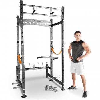 Marcy MWM‑8070 CrossFit Power Rack – Grey, One Size