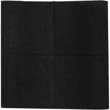 Serviettes en papier noires imprimées