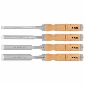 Scalpelli Professionali TOPEX - Set da 4 con Manico in Legno