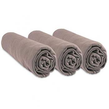 Lot de 3 Draps housse Bambou 40x80 Taupe