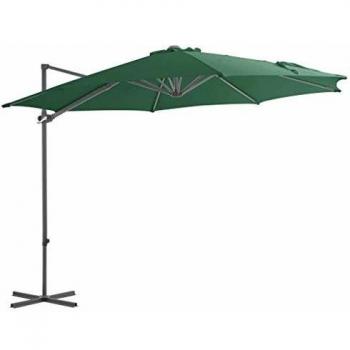 VidaXL Cantilever Garden Parasol Green 300 cm