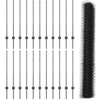 Cerca Hexagonal Gris 1×50 m en Acero – 1 unidad
