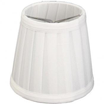 Pantalla de lámpara de tela blanca para candelabro