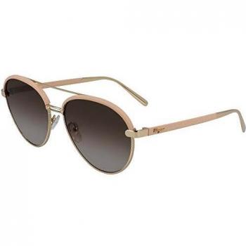 Ferragamo SF229SL Gafas de Sol Estilo Rosa y Gris con Tono Marrón