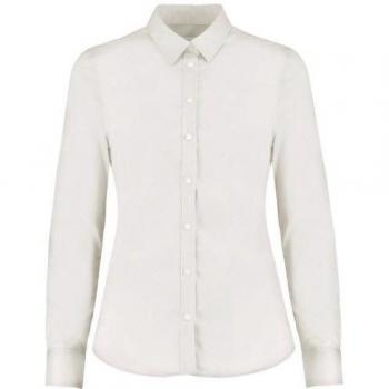 Camisa de Manga Larga Kustom Kit Mujer 14 UK Blanca