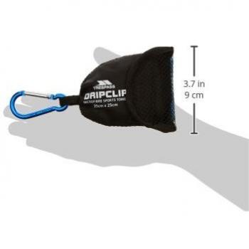 Trespass Dripclip Microfiber Towel Keyring - Carabiner Clip