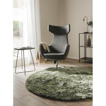 Benuta Teppich Whisper, rund, Höhe: 31 mm, Hochflorteppich Wohnzimmer, Schlafzimmer, Esszimmer, Flur, Weich