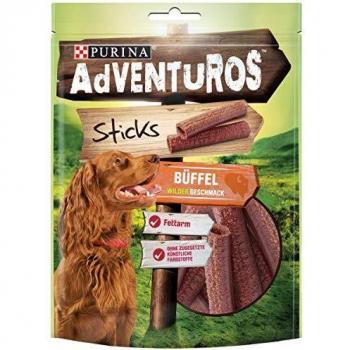 PURINA AdVENTuROS Sticks, fettarm, Hundesnack mit Büffelgeschmack, 6er Pack