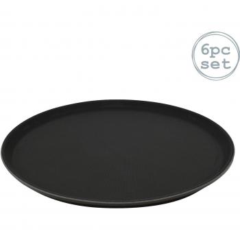 28cm Round Non-Slip Serving Trays - Pack of 6