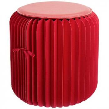 Tabouret rond pliant en papier pour salon