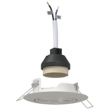 24 Faretti Bianchi in Plastica 9 cm - Vidaxl