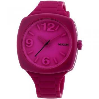 Nixon Damenuhr „Shocking Pink The Dial“ – Analog, Quarz, Silikon