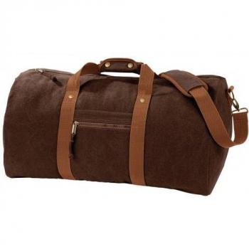 Quadra Retro Segeltuch-Koffer 45 L – Schwarz