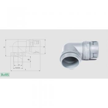 Raccord 90° M32 Gris - Helukabel