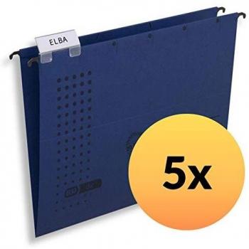 ELBA Hängemappen Chic Ultimate DIN A4 Dunkelblau Karton 5 Stück