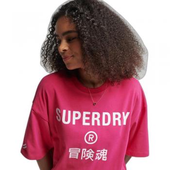 Camiseta Deportiva Superdry Rosa