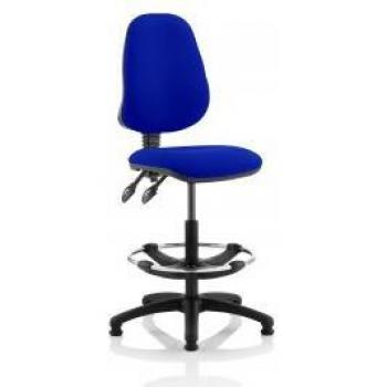 Eclipse Plus II Lever Task Chair with High‑Rise Drafting Kit – Stevia Blue