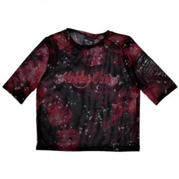 Motley Crüe Dr Feelgood Mesh Crop Top – Women's Edition – Black, S