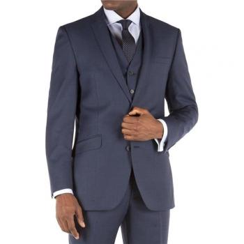 Blue Sharkskin Tailored Fit Performance Suit Jacket