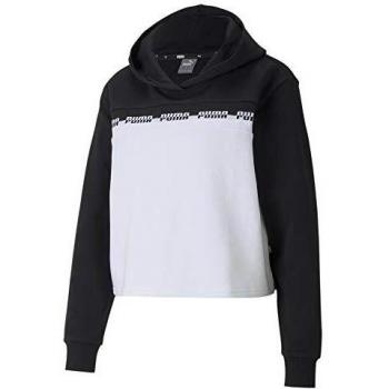 Sudadera Puma Amplificada Cropped Mujer Blanco/Negro