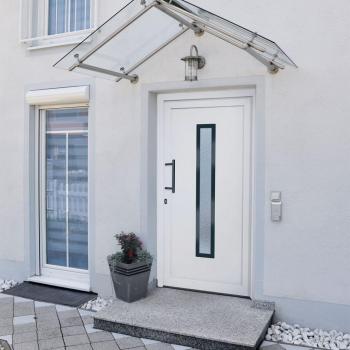 VidaXL White PVC Front Door 88x200 cm
