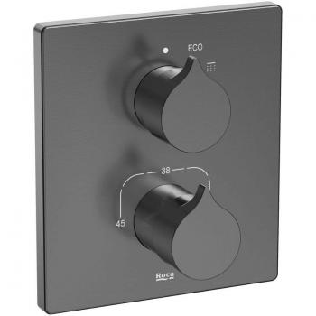 Roca Insignia Mitigeur Thermostatique Encastré Noir Titane Brossé