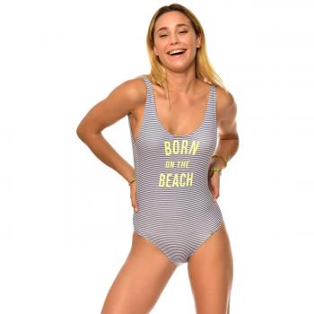 Banana Moon Teen Badesuit Einteiler Strandstreifen Belair Blau
