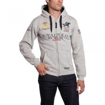 Geographical Norway - Sudadera con capucha estampada para hombre, talla S, color gris
