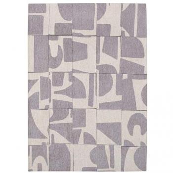 Tapis moderne tissé plat Louis de Poortere 280x390 cm Gris