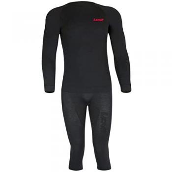 Lenz Merino 3/4 Conjunto de ropa interior funcional - Negro (S M)