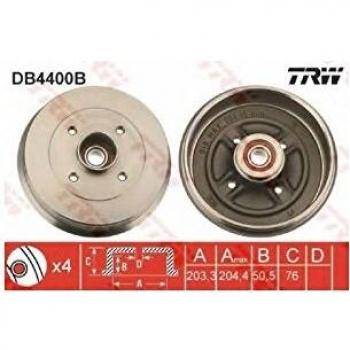 Tambor de freno, 1 pieza TRW DB4400B