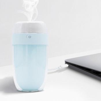 Mini humidificador 80x80x152mm Carga USB y LED colores PROFUSION HUMIDIFICADOR Azul