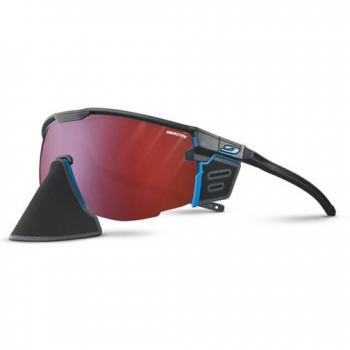 Julbo Ultimate Cover Brille mattschwarz mit roten REACTIV Photochromic Performance 0-3 Gläsern