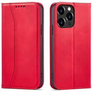 Hurtel Fancy Wallet Hülle für iPhone 14 Pro Rot