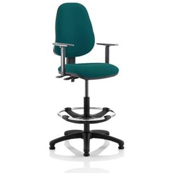 Eclipse Plus II Lever Task Operator Chair Maringa Teal Fully Bespoke