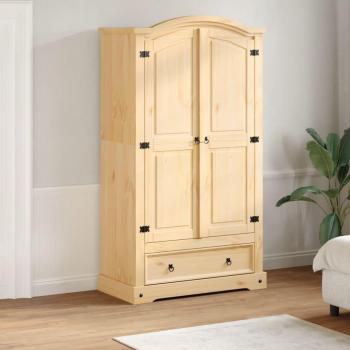 VidaXL Solid Pine Wardrobe Corona 102x52x186 cm