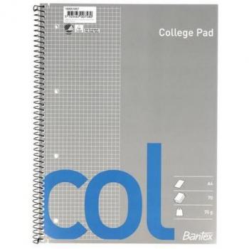 Bantex Notebook Copertina Rigida A4+ 70 Fogli Quadretti