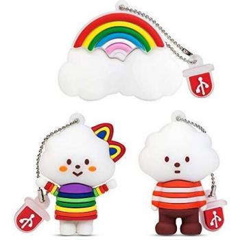 LEIZHAN 16GB USB-Stick Hochgeschwindigkeits-Silikon Speicherstick Cartoon 2.0 Memory Stick Flash-Speicher-Stick Pen-Laufwerk Flash Drive Laptop-Computer PC Windows