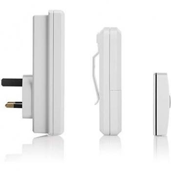 Byron DB312 Campanello wireless a batteria, bianco