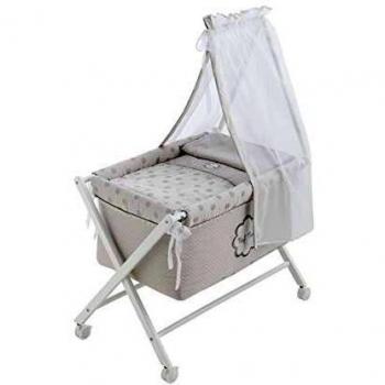 Minicuna Naf Naf con textil y velo Beige