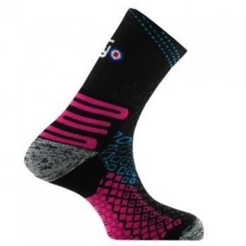 Chaussettes Thyo RO TRAIL GREEN SOCK Femme (Noir / Rose)
